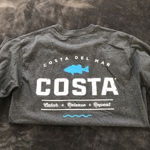 Grey Costa long sleeve T-shirt. Size M